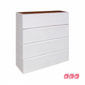 Клинкер фасадный белый «Вернамо», поверхность гладкая