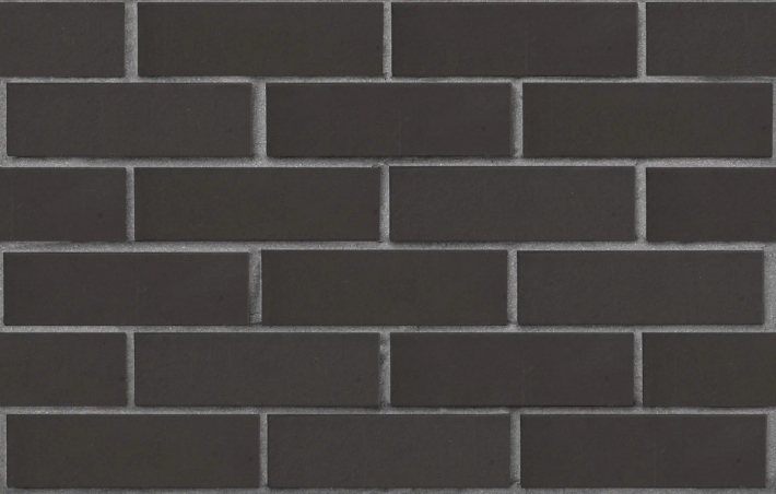 Кирпич облицовочный Графитовый  Гладкий Одинарный (1НФ)