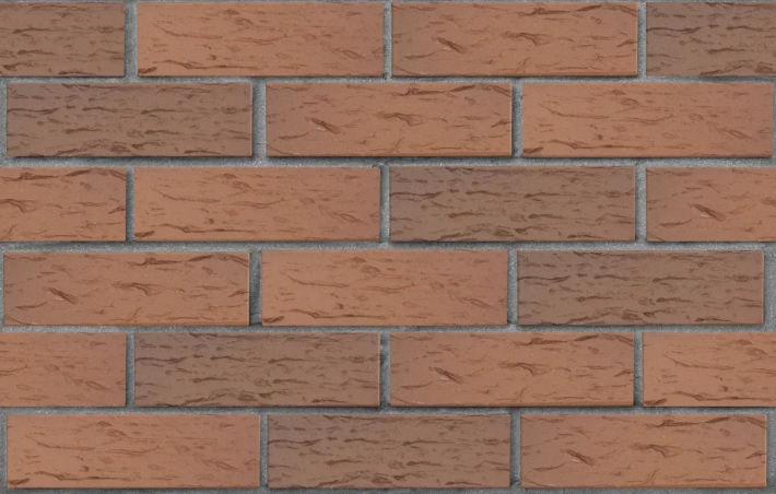 Кирпич облицовочный Светло-Коричневый Флеш Рустик Одинарный (1НФ)