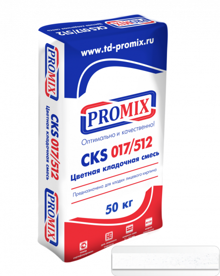 Цветная кладочная смесь Promix CKS 017 супер-белая 